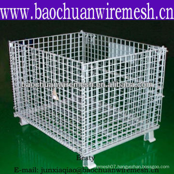 Galvanized rolling wire mesh container(manufacturer)